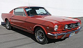 1965 Ford Mustang, Fastback, Rangoon Red